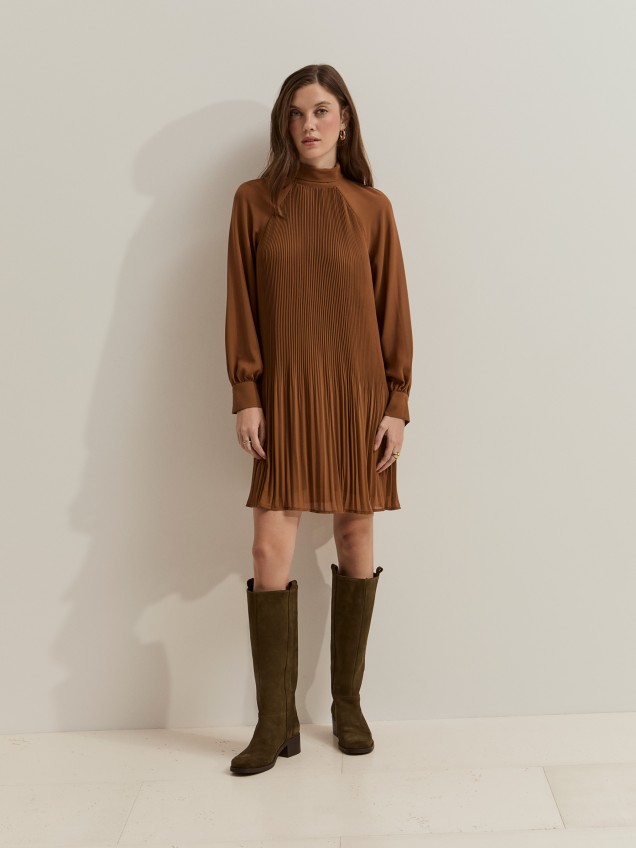 Vestido corto plisado - Image product