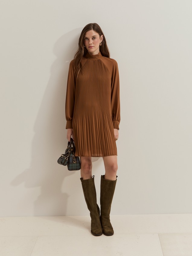 Vestido corto plisado - Image product