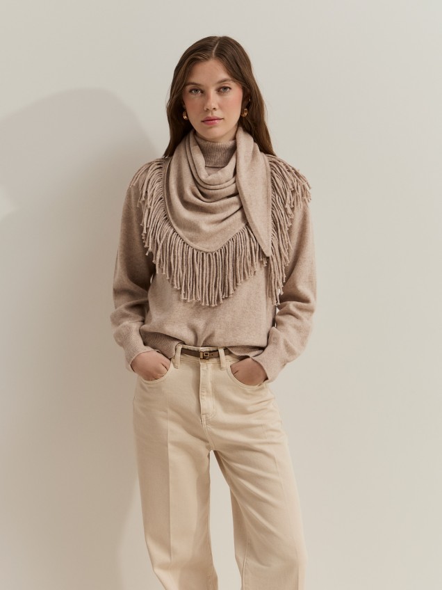 Shimmery fringed scarf - Image product