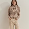 Shimmery fringed scarf
