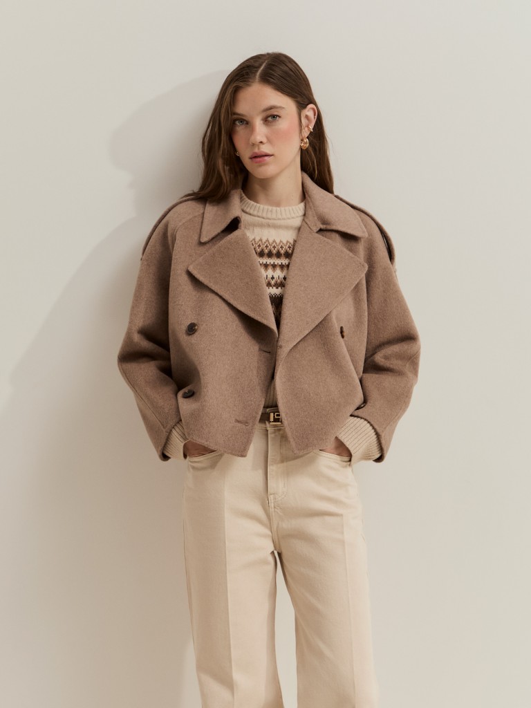 Short wool coat - LP007936_070 - LION OF PORCHES