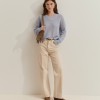 Knitted sweater made with mohair wool