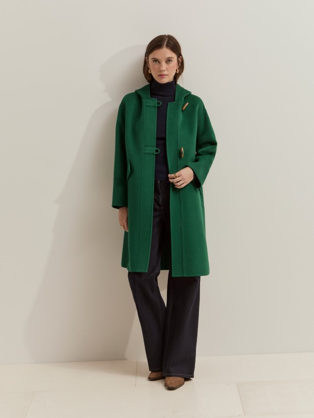 Wool overcoat with hood - Image product