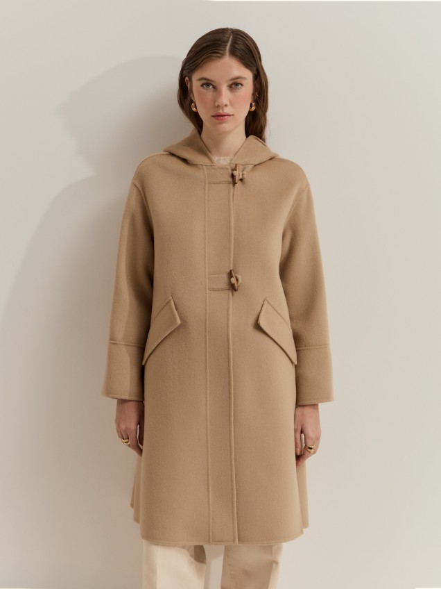 Abrigo de lana con capucha - Image product
