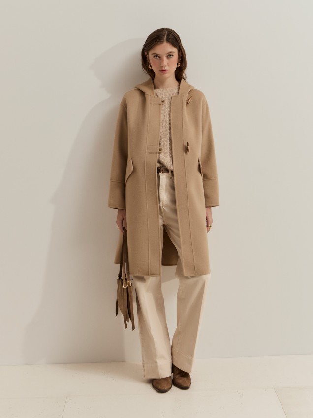 Abrigo de lana con capucha - Image product
