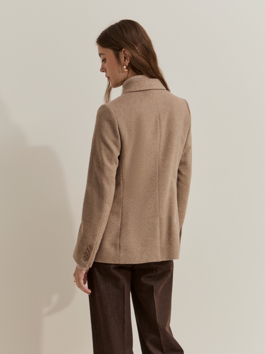 Regular-fit blazer with wool