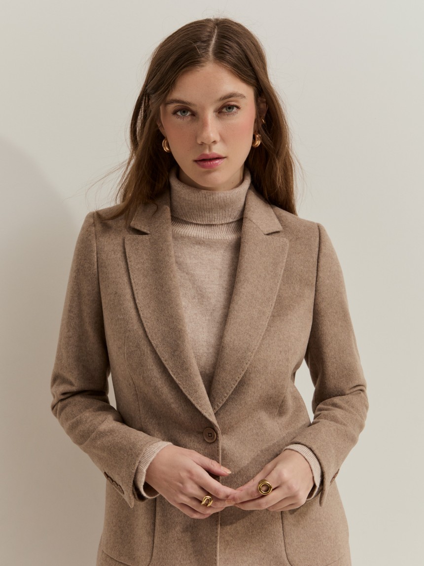Regular-fit blazer with wool