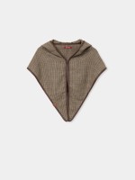 Poncho a cuadros con capucha
