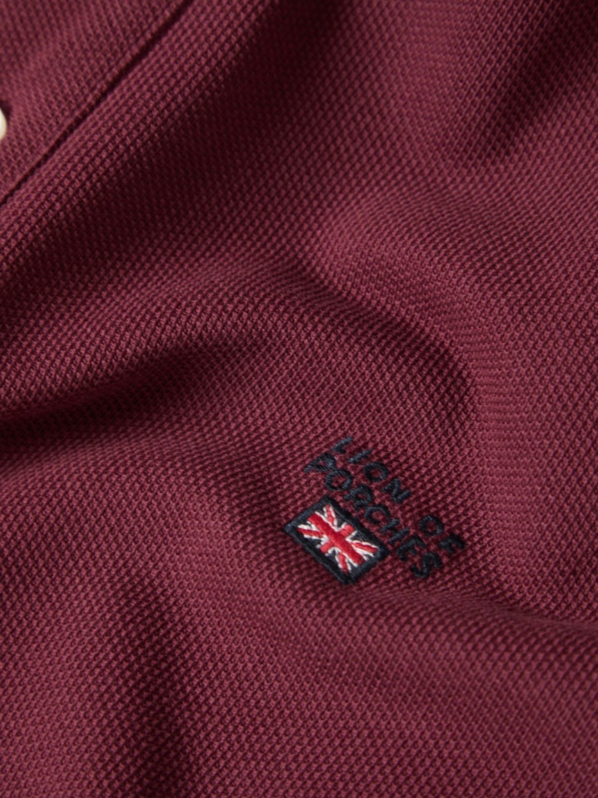Long-sleeved piqu� polo shirt