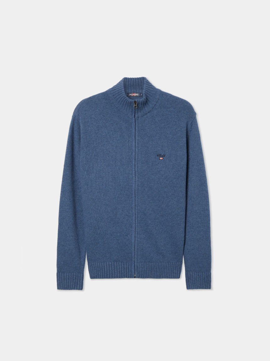 Wool-blend knitted jumper