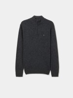 Half-zip jumper with wool
