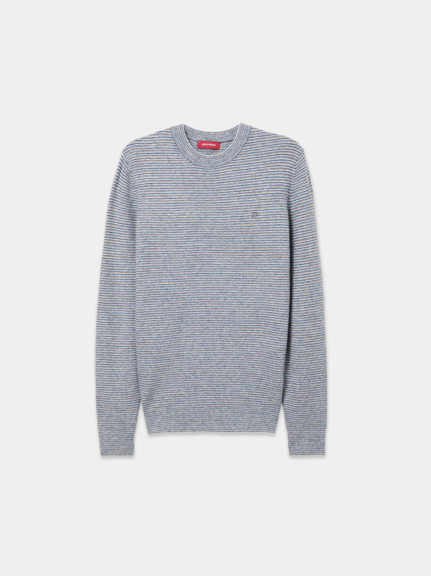 Camisola de malha �s riscas