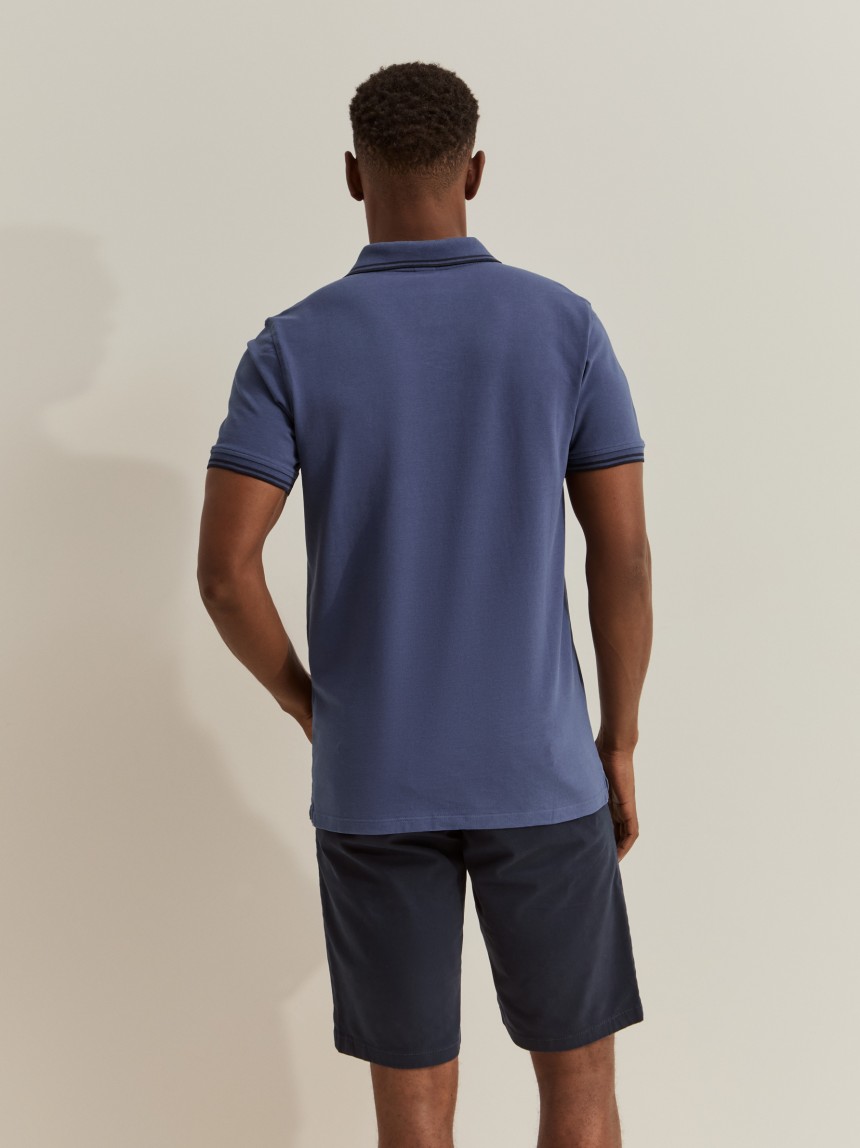 Polo piqu� slim fit com riscas