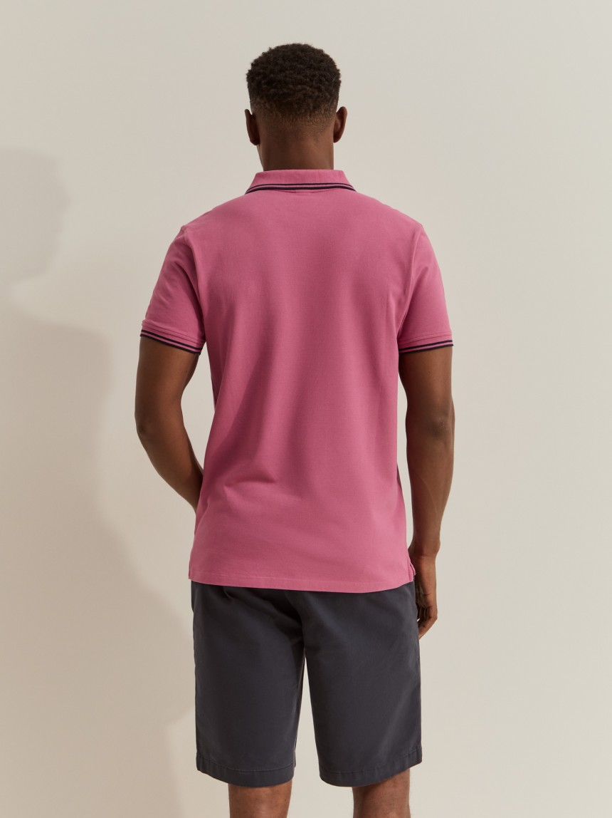 Polo piqu� slim fit com riscas