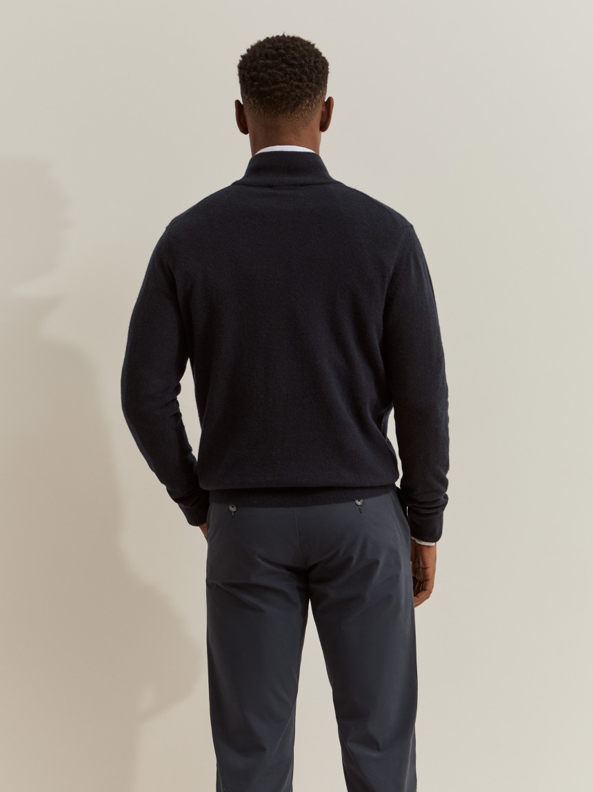 Half-zip jumper made of wool