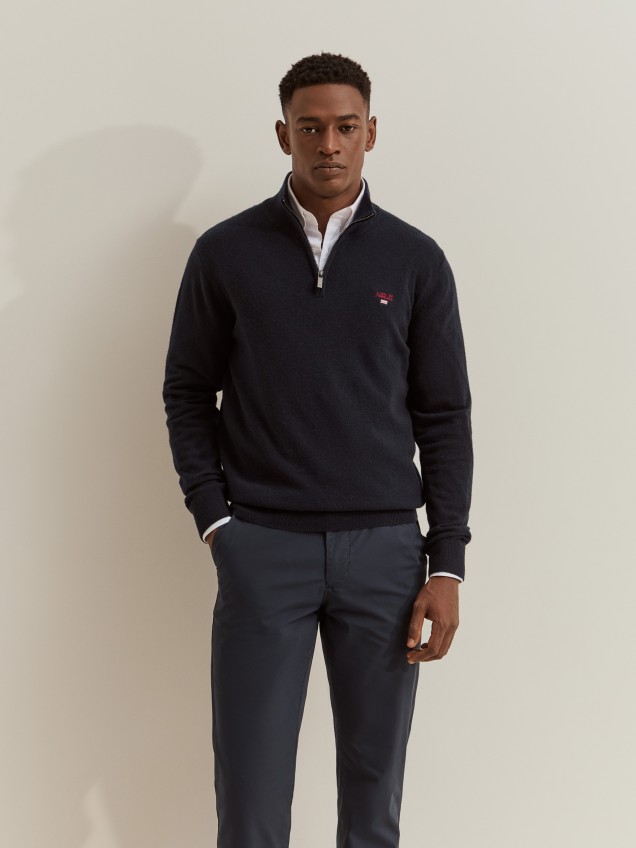 Half-zip jumper made of wool - Image product