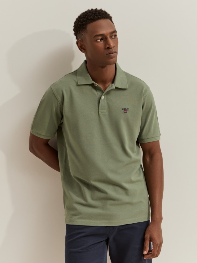 Polo piqué regular fit de algodão - Image product