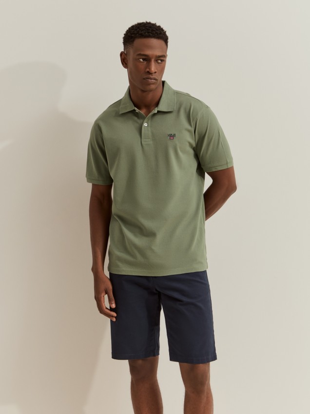 Polo piqué regular fit de algodão - Image product