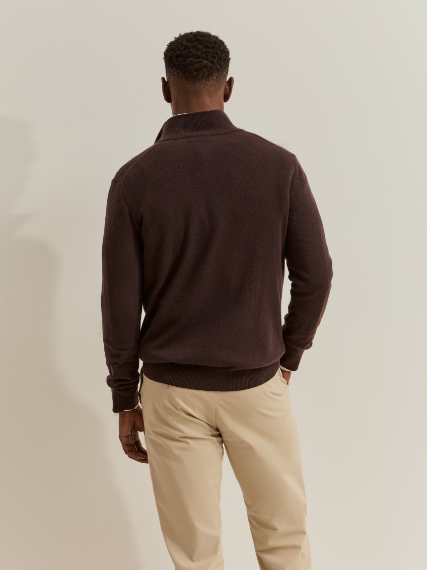 Half-zip jumper made of wool