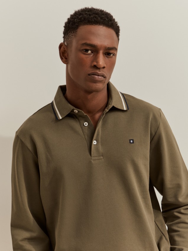 Polo piqué de manga comprida - Image product