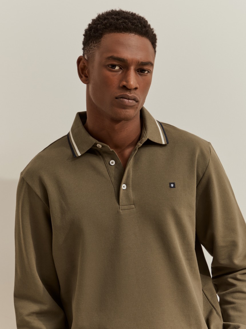 Polo piqué de manga larga