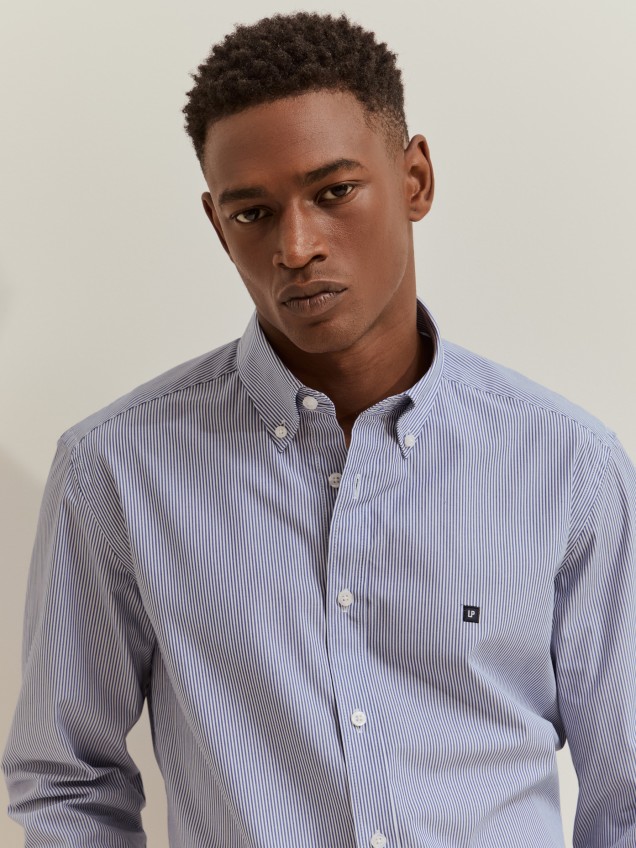 Camisa de corte ajustado en popel�n - Image product