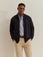 Knitted coat with wool