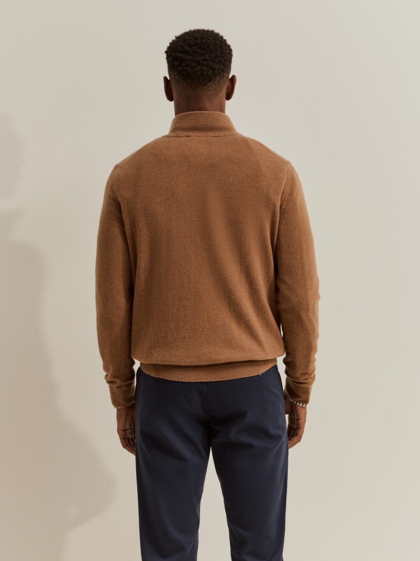Half-zip jumper made of wool