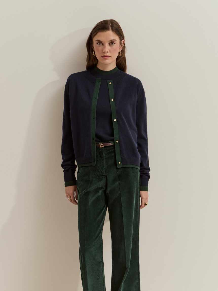 Woolen knit jacket