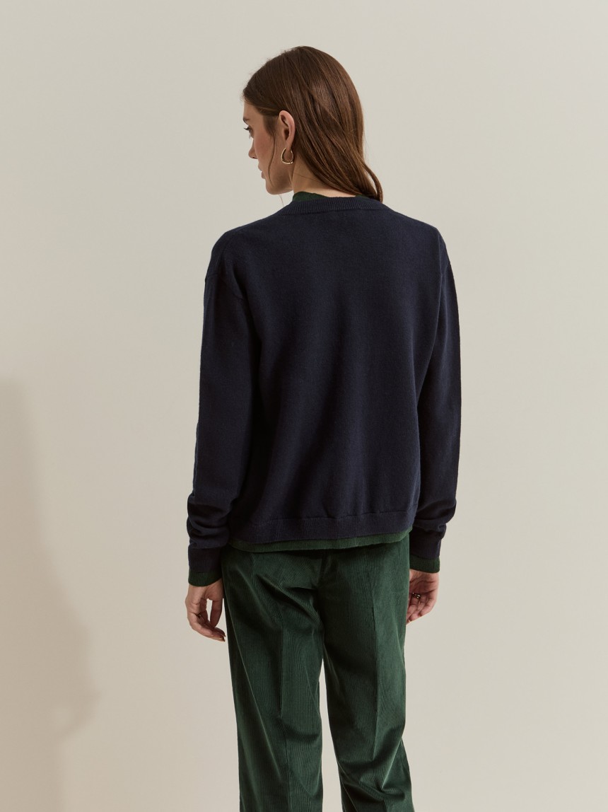 Woolen knit jacket