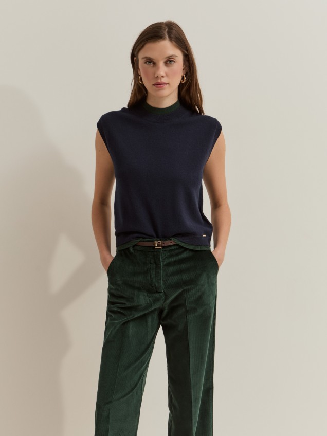 Chaleco de lana bicolor - Image product