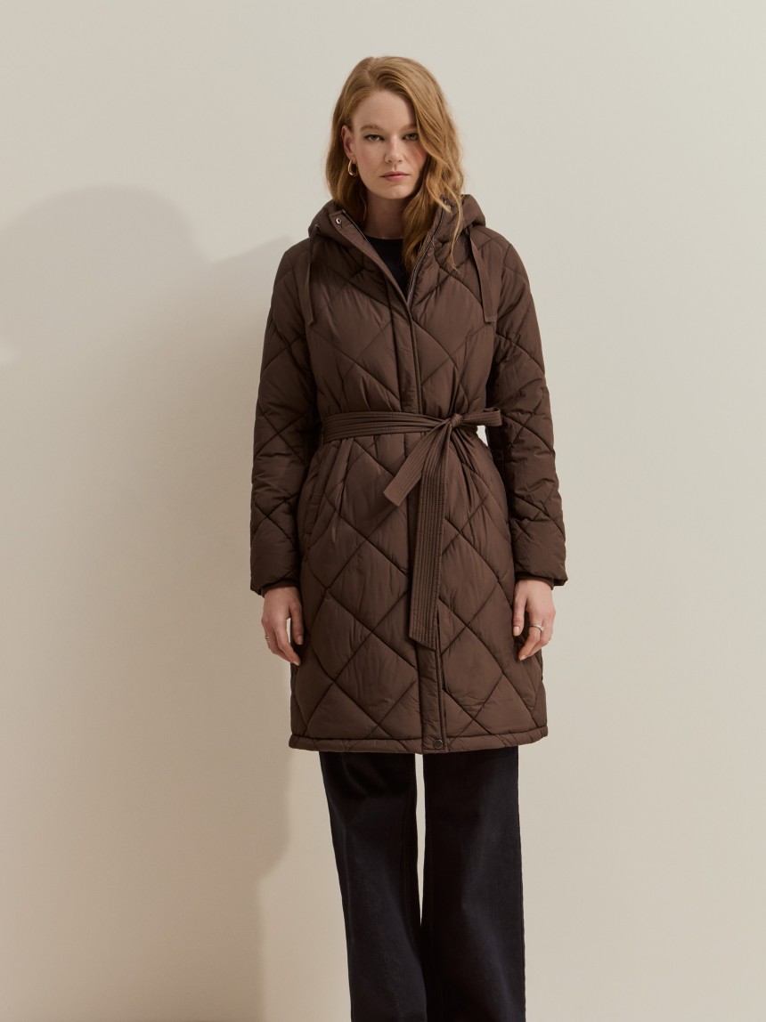 Hooded padded jacket