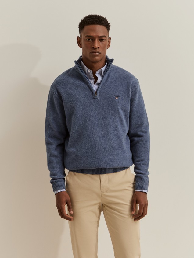 Half-zip jumper with wool - Image product