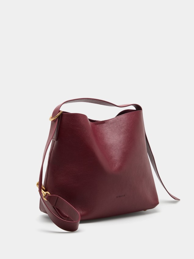 Bolso cubo mediano de piel - Image product