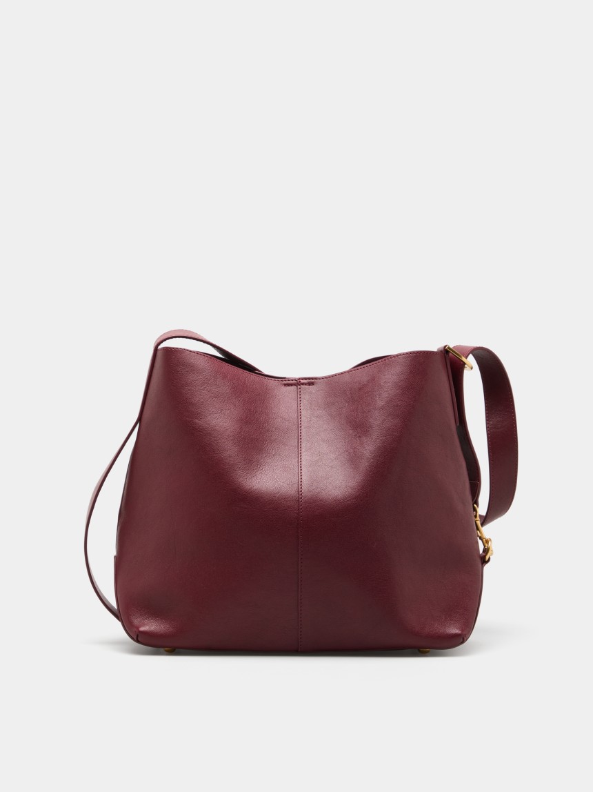 Medium leather bucket bag