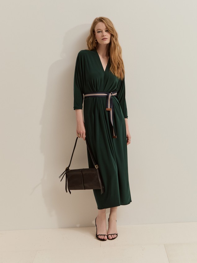 Vestido midi con cintur�n - Image product