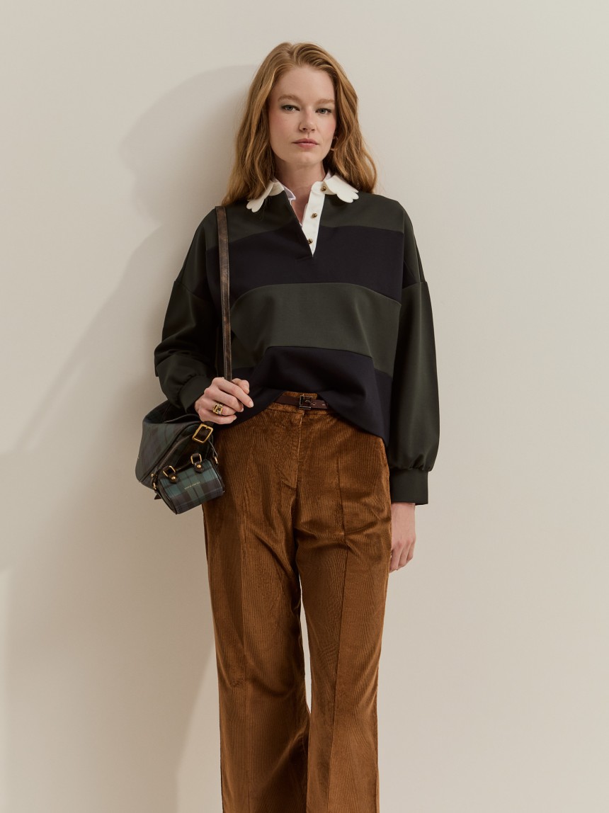 Striped polo shirt