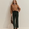 Pantalones de pierna ancha de pana