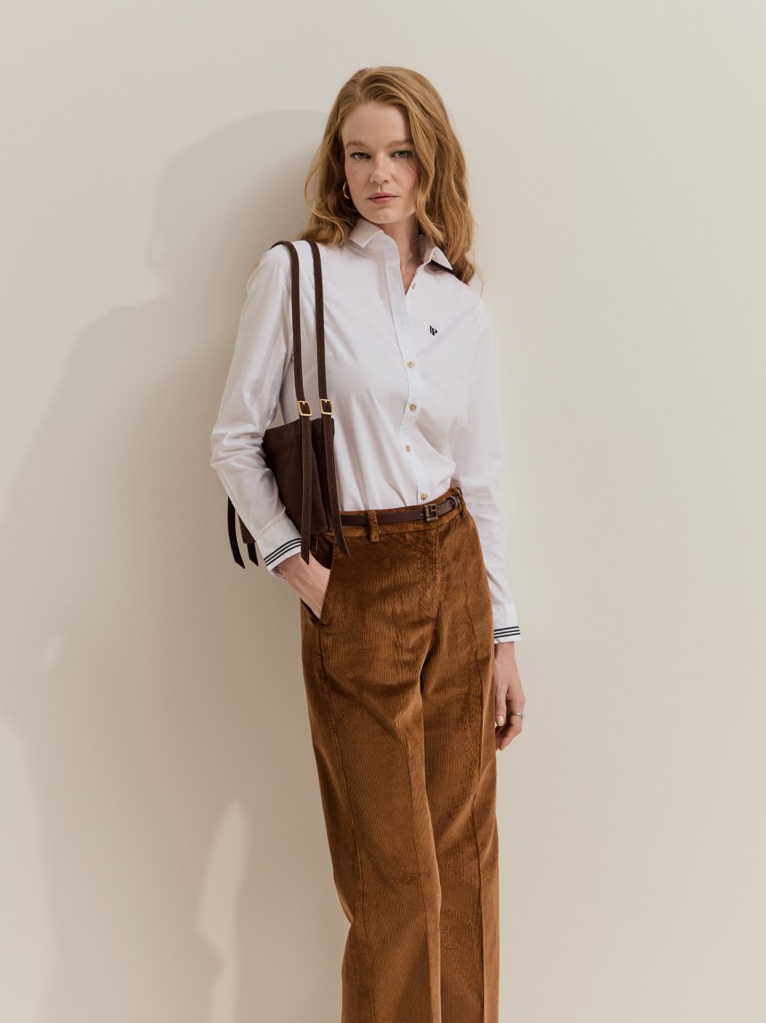 Camisa cl�ssica em algod�o