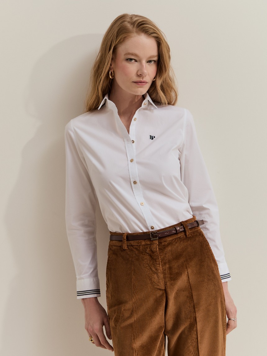Camisa cl�ssica em algod�o