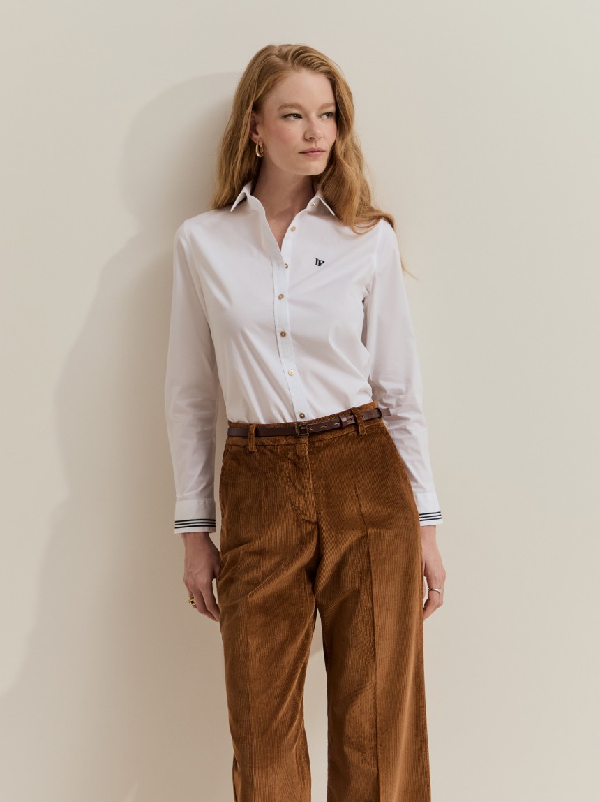Camisa cl�ssica em algod�o
