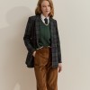 Blazer con estampado de cuadros