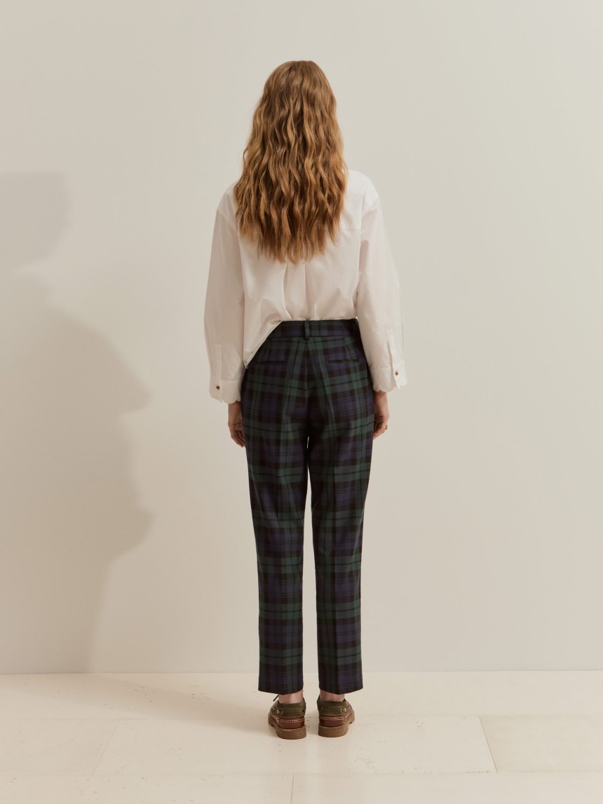 pantalones chinos a cuadros