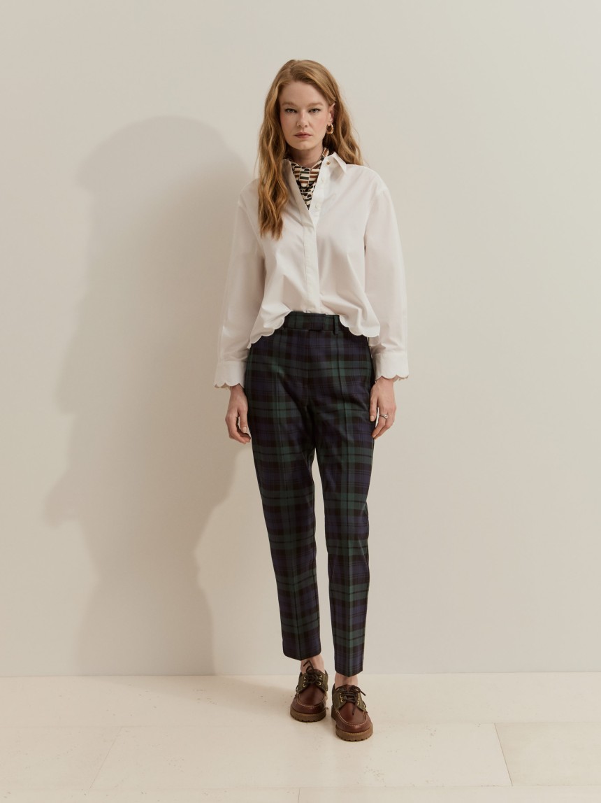 pantalones chinos a cuadros
