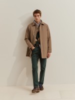 Long gabardine-style coat