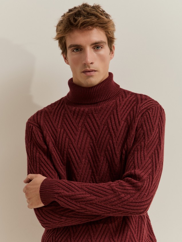 Jersey de cuello alto con textura - Image product