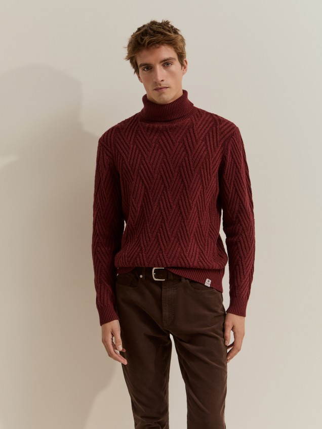Jersey de cuello alto con textura - Image product