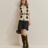 100% wool diamond-pattern jumper