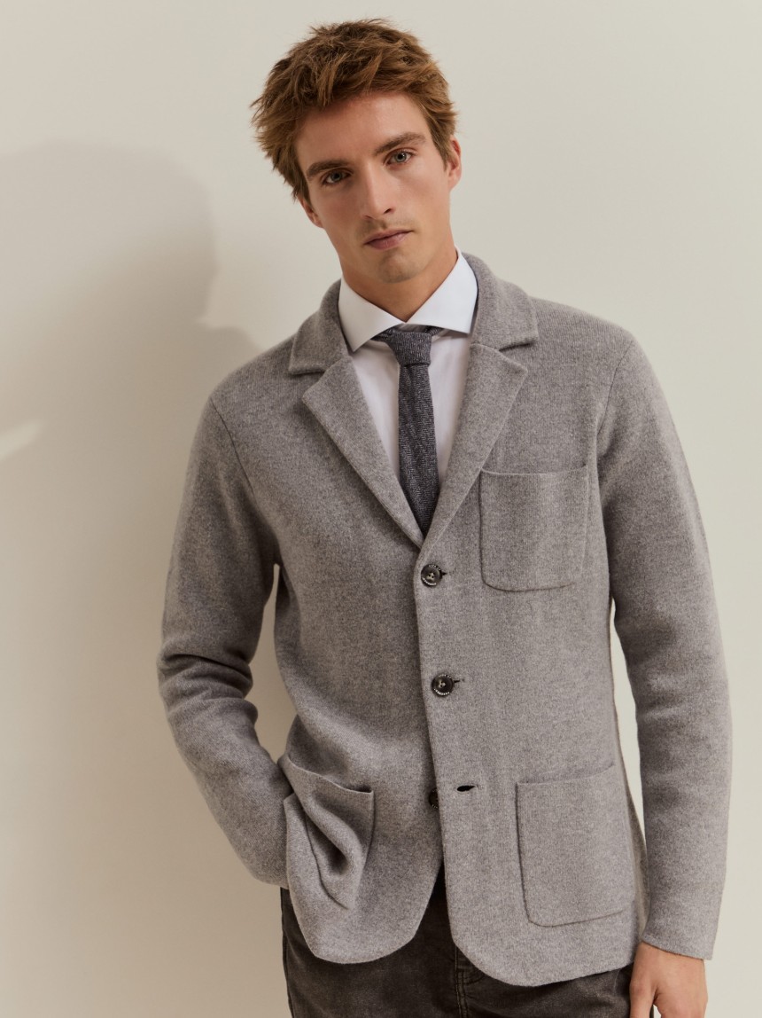 Blazer de malha com l�
