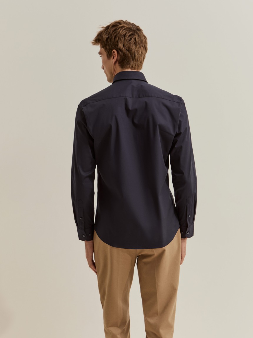 Camisa slim fit em algod�o